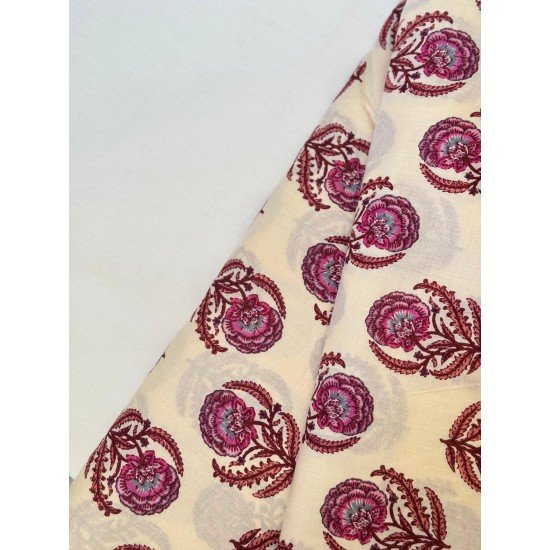 CREAM FLORAL SHORT STRAIGHT KURTI CREAM FLORAL SHORT STRAIGHT KURTI