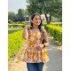 YELLOW ORCHID PLEATED MELLOW TOP YELLOW ORCHID PLEATED MELLOW TOP