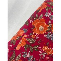 RANI FLORAL GOLDEN FOIL SHORT STRAIGHT KURTI