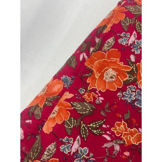 RANI FLORAL GOLDEN FOIL KURTA BOTTOM SET