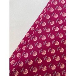 MAGENTA SMALL FLORAL MOTIF KURTA BOTTOM SET