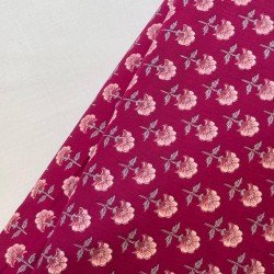 PINK FLOWER MOTIF LONG STRAIGHT KURTI