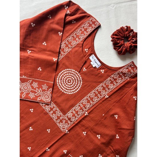 RUST BANDHEJ SUIT SET RUST BANDHEJ SUIT SET