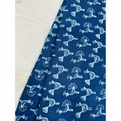 INDIGO LITTLE PEACOCK MOTIF NIGHT SET