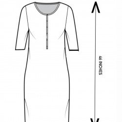 INDIGO ZIG ZAGS MOTIFS LONG STRAIGHT KURTI