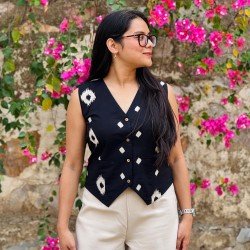 RUST LITTLE MOTIFS VEST TOP