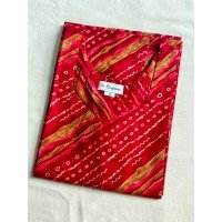 RANI LEHARIYA GOLDEN FOIL LONG STRAIGHT KURTI