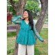 SEA GREEN BANDHANI GEORGETTE CLAIRE TOP SEA GREEN BANDHANI GEORGETTE CLAIRE TOP