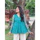 SEA GREEN BANDHANI GEORGETTE CLAIRE TOP SEA GREEN BANDHANI GEORGETTE CLAIRE TOP