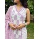 LILAC LACE WORK SUIT SET