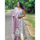 LILAC LACE WORK SUIT SET