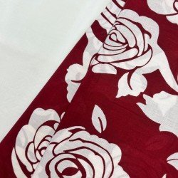 RED ROSE MOTIFS SUPER SHORT STRAIGHT KURTI 
