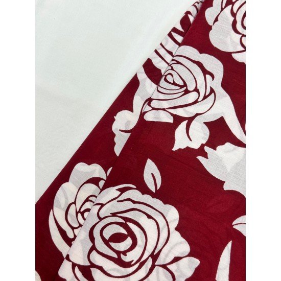 RED ROSE MOTIFS SUPER SHORT STRAIGHT KURTI RED ROSE MOTIFS SUPER SHORT STRAIGHT KURTI