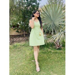 SOLID GREEN COCO DRESS