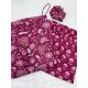 MAGENTA FLORAL MOTIF SUIT SET MAGENTA FLORAL MOTIF SUIT SET
