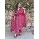 MAGENTA FLORAL MOTIF SUIT SET MAGENTA FLORAL MOTIF SUIT SET