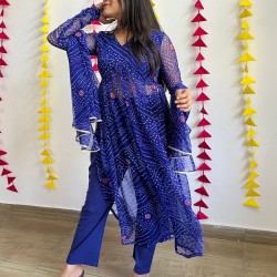 RADHA BANDHANI NAYRA CUT SET (BLUE)