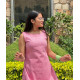 SOLID PINK KURTA BOTTOM SET 