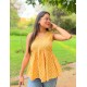 YELLOW FLORAL MOTIFS CLAIRE TOP