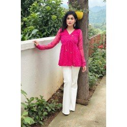 RANI BANDHANI GEORGETTE CLAIRE TOP