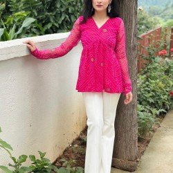 RANI BANDHANI GEORGETTE CLAIRE TOP
