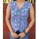 RED MOTIF HANDBLOCK VEST TOP