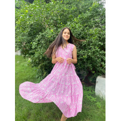 PURPLE KANTHA MOONCHILD DRESS