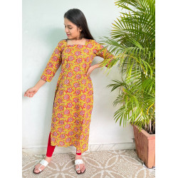 COMBO OF 5 LONG STRAIGHT KURTIS