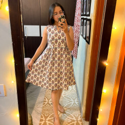 OFF WHITE FLORAL UKIYO DRESS