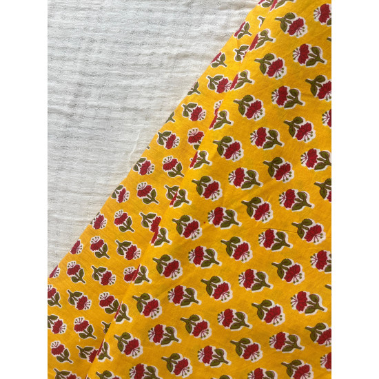 YELLOW FLORAL MOTIFS LILY TOP