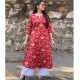 MAGENTA FLORAL MOTIF A LINE KURTI MAGENTA FLORAL MOTIF A LINE KURTI