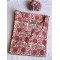 PINK FLORAL MOTIF LONG STRAIGHT KURTI
