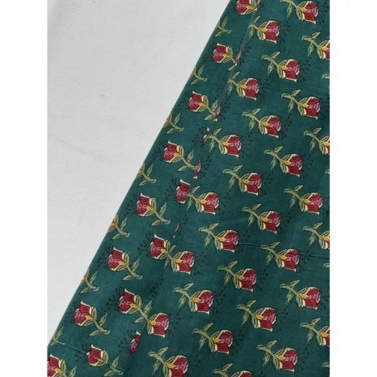 DARK GREEN FLORAL MOTIF AFGHANI SET